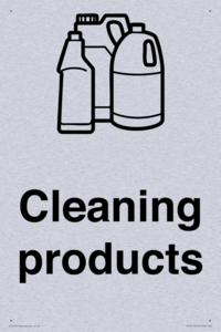 Dementia Cleaning products sign